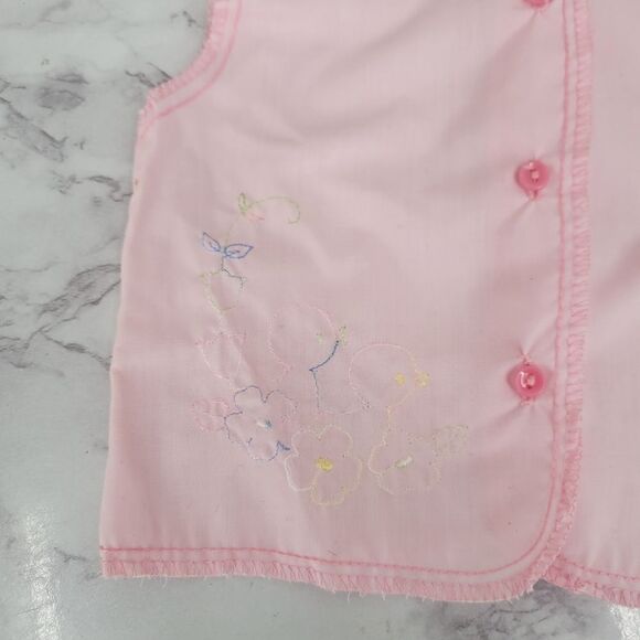 Samson Brothers Jhablas Summer Diaper Shirts Lot of 2 Newborn Vintage Girls - Picture 3 of 11